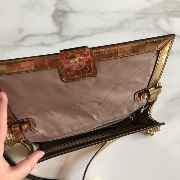 Michael Kors Karla Embossed Leather Wallet Clutch - Picture 3 of 8